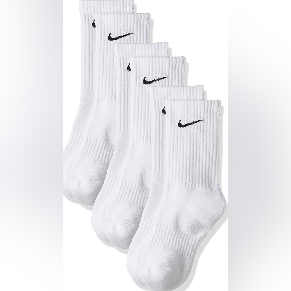 White Nike swoosh socks